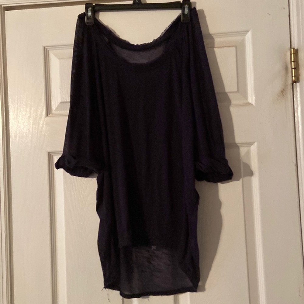 We the Free over sized rough hem long t shirt